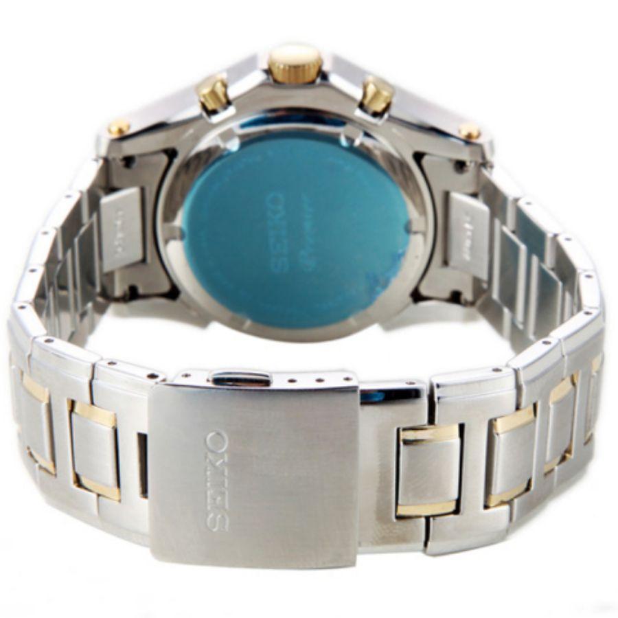 Men's Quartz Watch With White Dial, 100M Waterproof Stainless Steel Strap, Three Dial, Business And Leisure Style SPC058J1