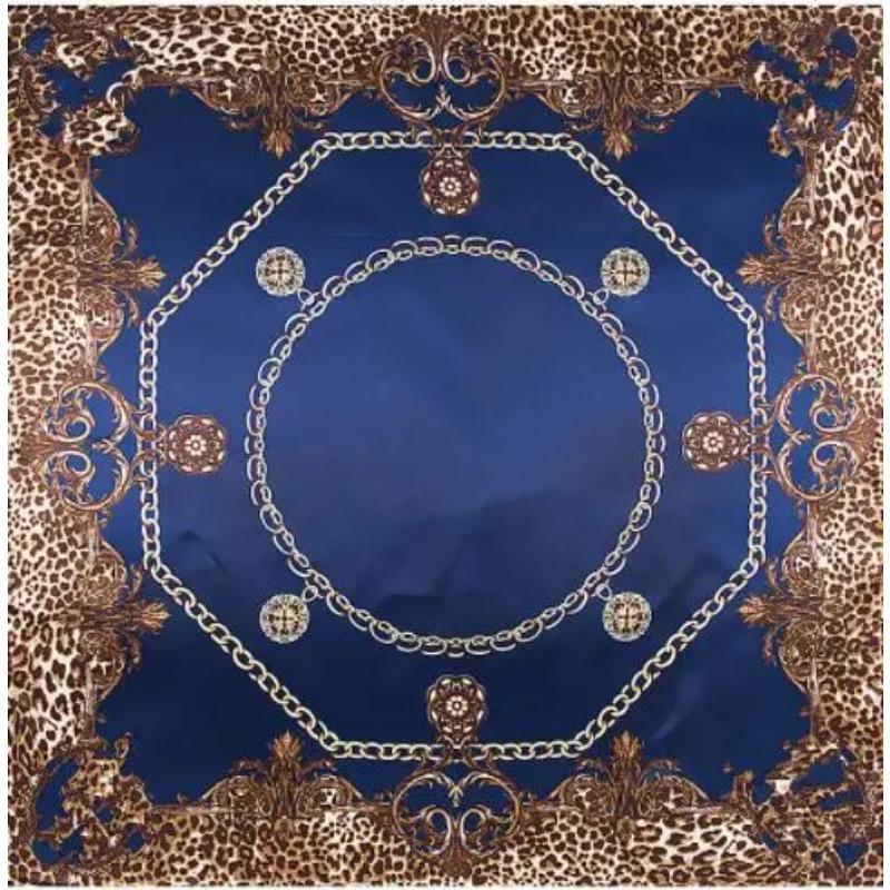 90x90cm Square Scarf Fashion Scarves For Women Leopard Printed Silk Scarf Female Shawl Bandana For Head Hijab Scarfs For Ladies