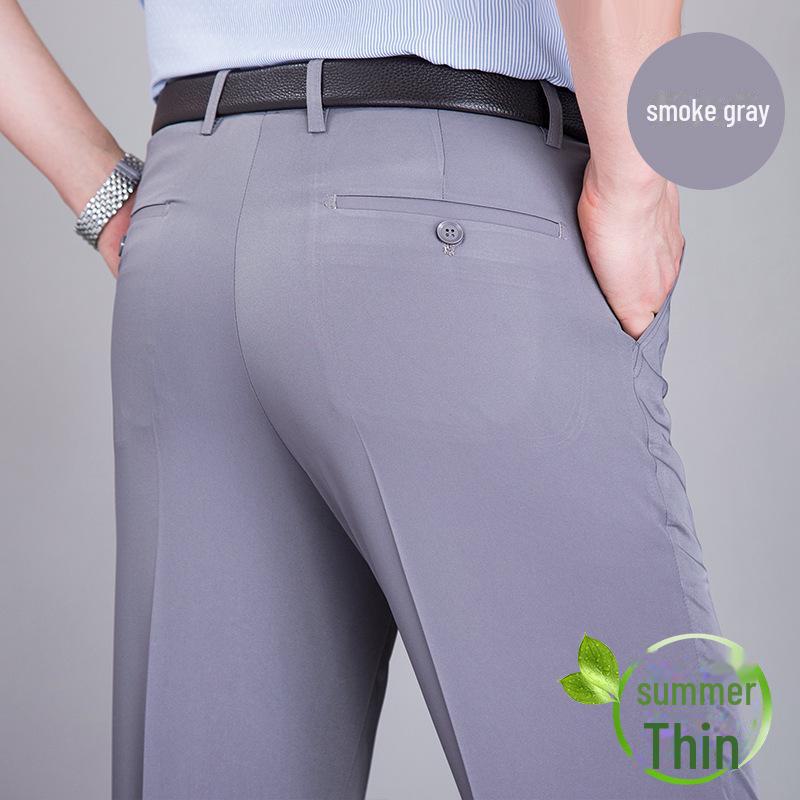 

Мужские летние шелковые брюки Mulberry с высокой талией, свободные белые брюки Waist 2 Chi 9 = Size 38