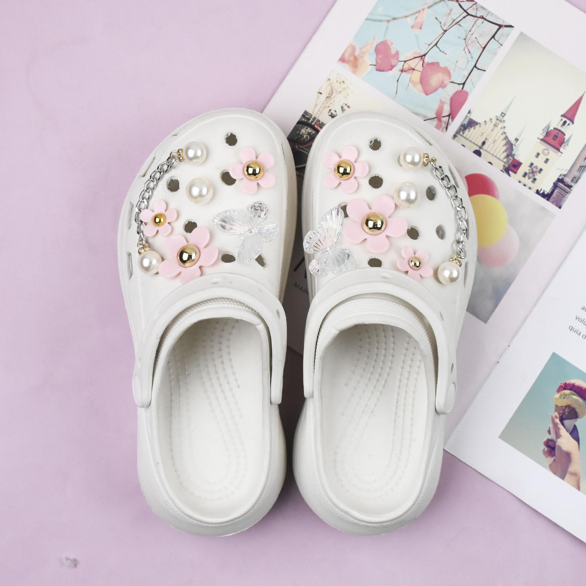 

Подвеска для обуви, булавки «сделай сам», съемная винтажная жемчужная цепочка, декоративная пряжка для обуви с отверстиями, набор подвесок, аксессуары для детей, подарок для мальчиков и девочек