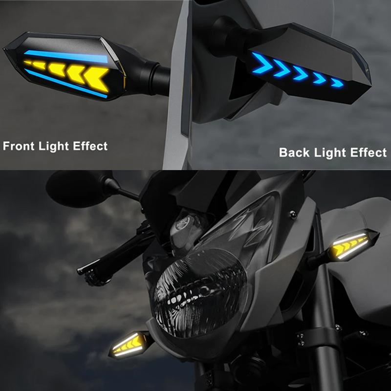 Double Side Flowing Turn Signal Lights Built-in Relay Sequential Flashing Blinker Lamp 12V Motorcycle LED Turn Signal Light