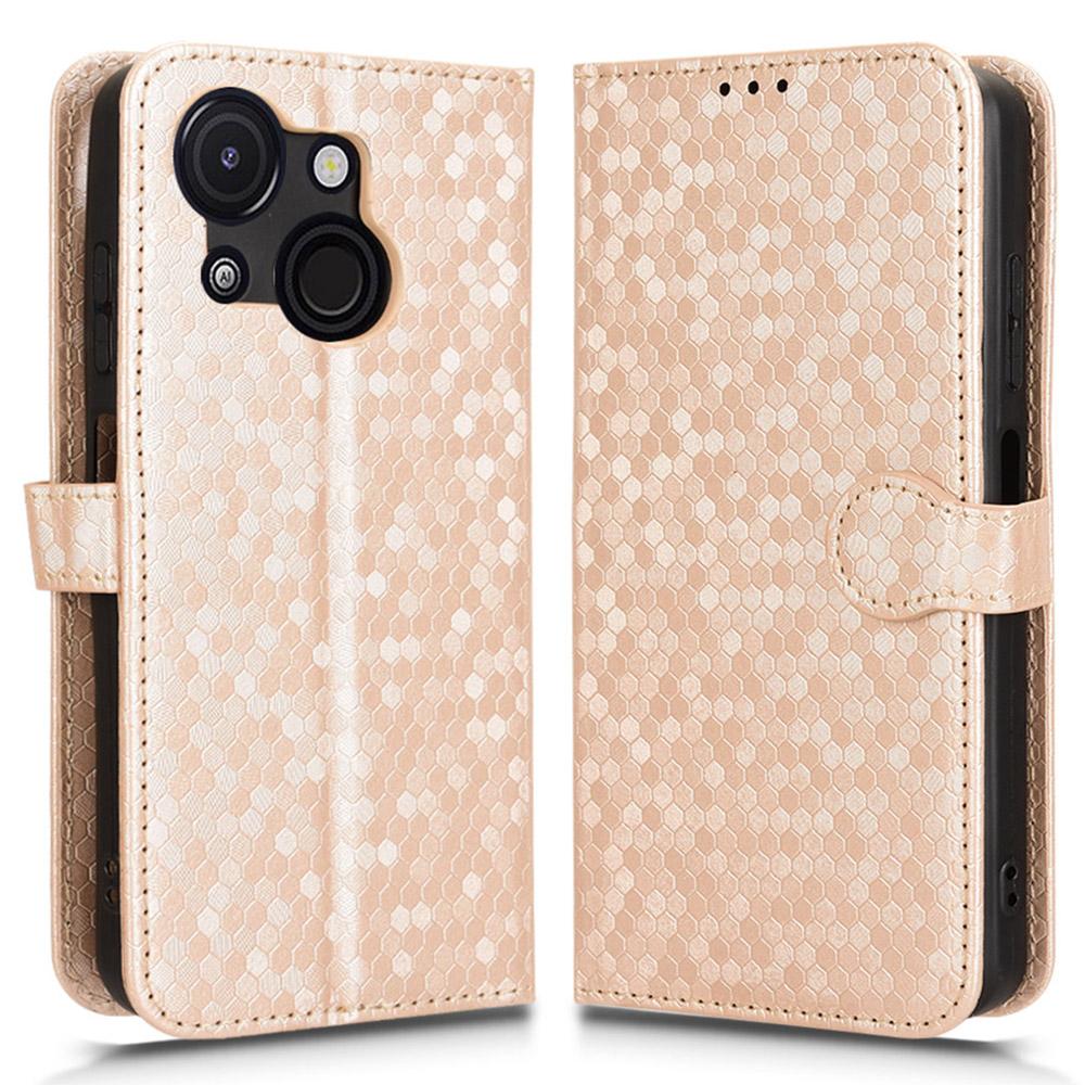 For Itel A50C Wallet Case Dot Pattern Imprint PU Leather Phone Cover