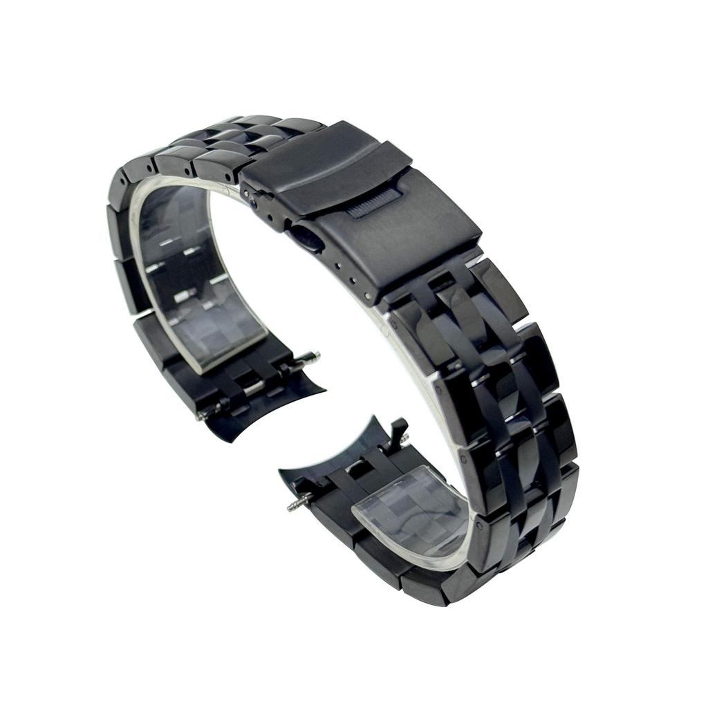 Braccialetto in Acciaio Inossidabile Solido a Cinque File per Orologi Seiko, con Chiusura di Sicurezza e Estremità Curve - 20mm/22mm