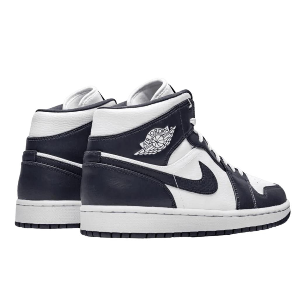 Air Jordan 1 Mid Bílý Metalický Zlatý Obsidián