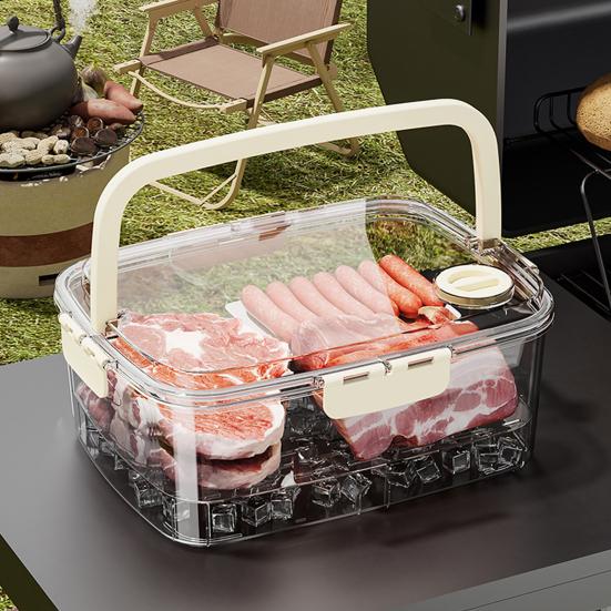 Fresh-keeping Box Airtight Leak-proof Food Storage Container with Silicone Seal And Handle Storage Box for Fruits Snacks Picnic