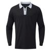 Men's Fashion Zipper Stitched T-Shirt Long Sleeve Lapel Pullover Top Blouse