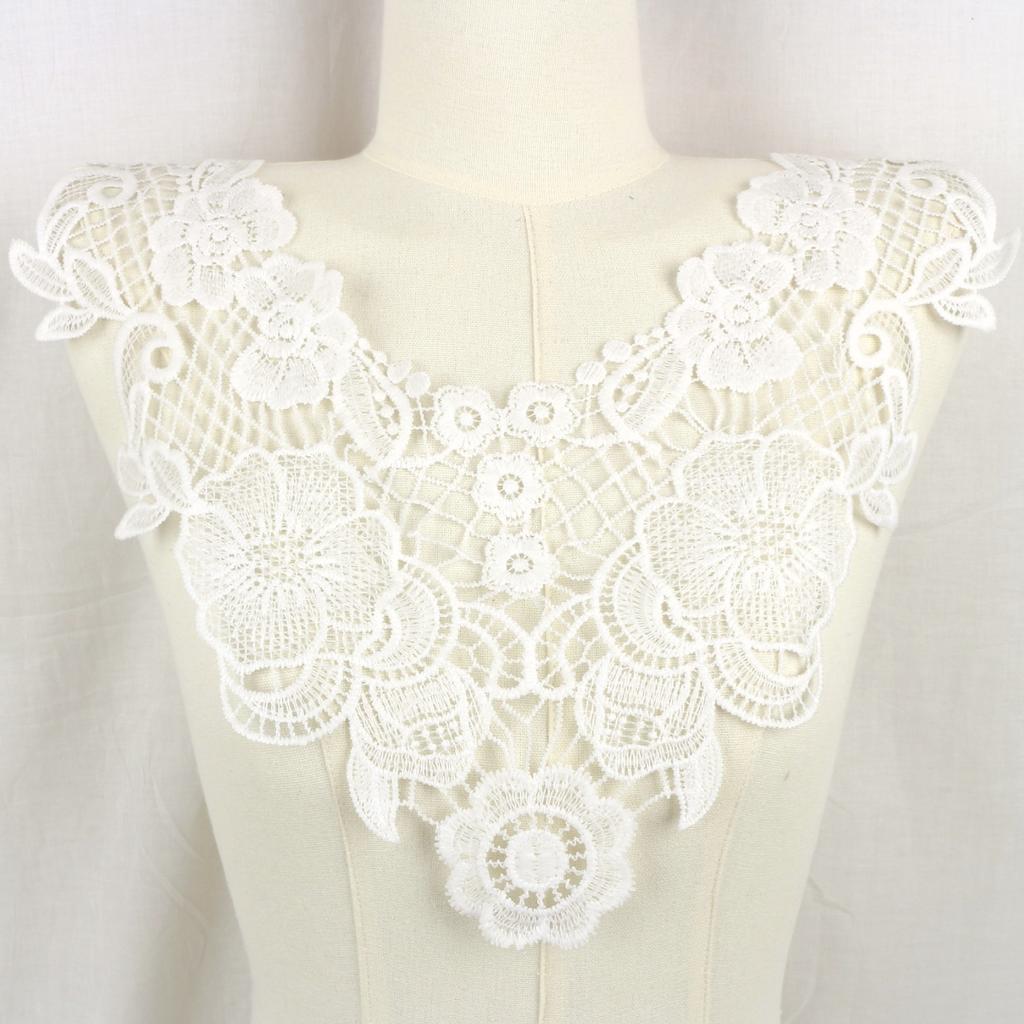 New Water-Soluble Milk Silk Clothing Collar Hollow Eyelashes Lace Lace Non-Elastic White Collar