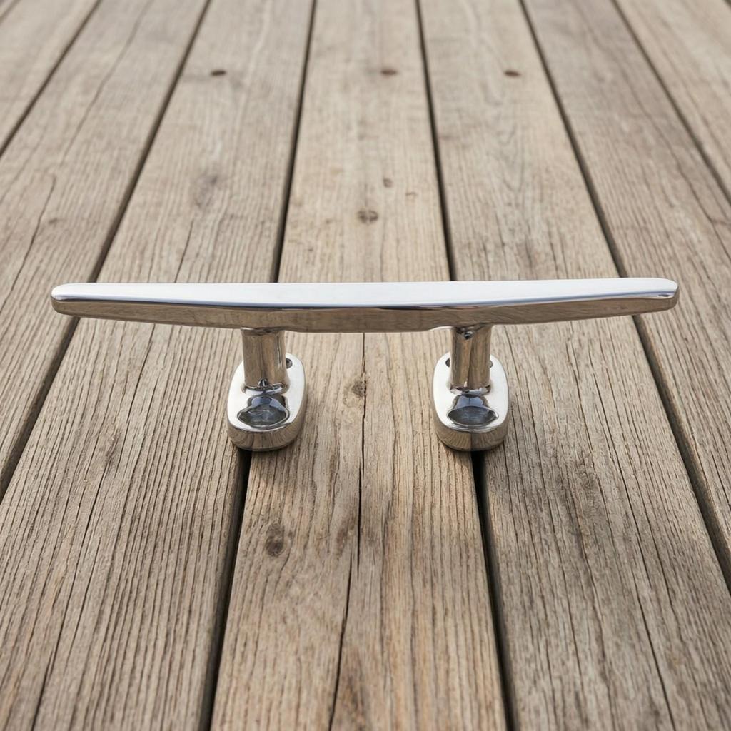 316 Stainless Steel Boat Dock Cleats | MirrorPolished Finish, Flat Cleat, for Boats 8inch Slide