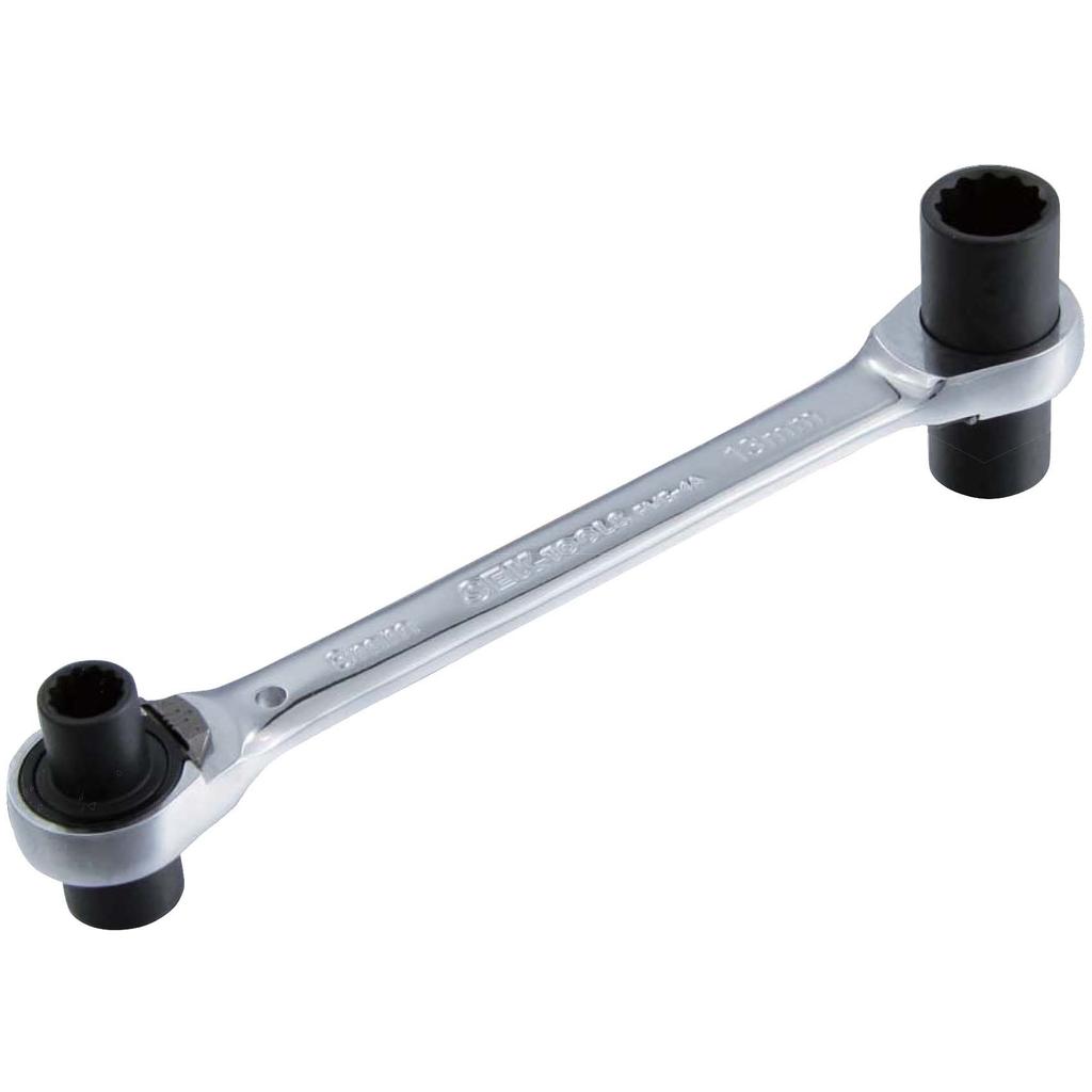 Suekage Tools SEK Reverse Ratchet 10 x 4-in-1 Wrench, 8, 12, 13mm, RWG-4A