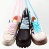 Fantasy Colored Flat Silk Shoelace Sneakers Rope Laces Shoe Accessories 4cm Wider Chiffon Yarn Shoelaces 80/100/120/140CM 1Pair