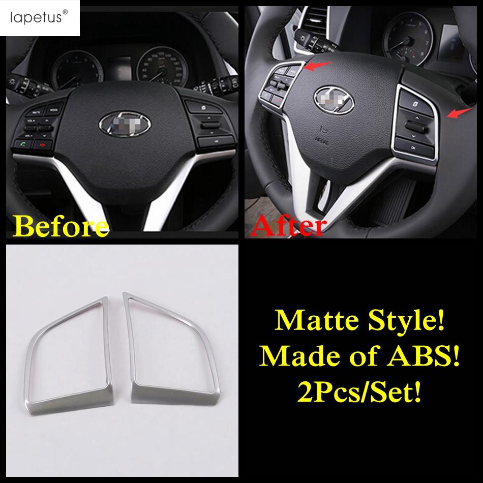 ABS Steering Wheel Botton Frame Decoration Cover Trim For Hyundai Tucson 2016 -  Matte / Carbon Fiber Interior Accessories