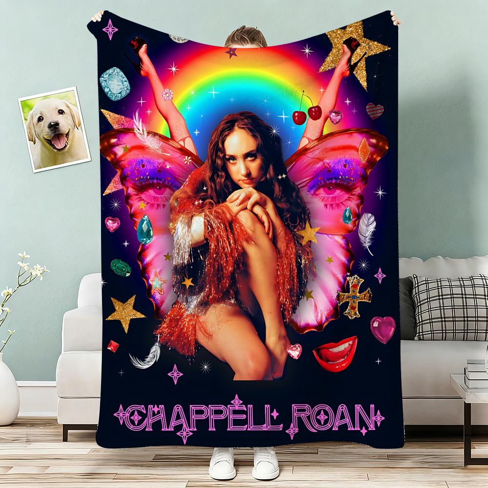 Singer C-Chappell R-Roan Throw Lightweight 240g Flannel Blanket Soft Skin-friendly for Summer Cooling 75x90cm