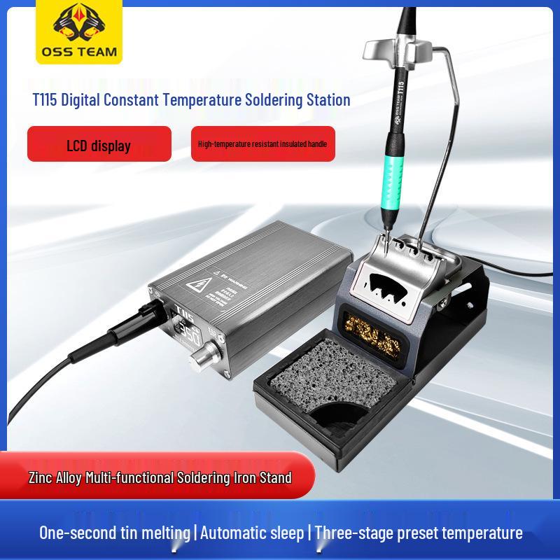 OSS T115 Hochleistungs-Profi-Lötstation—Elektrisches Lötkolben für Telefonreparatur, Konstanttemperaturregelung
