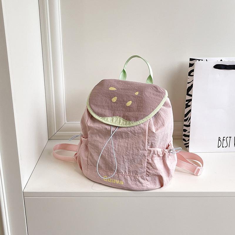 

Women Backpack Preppy Style Versatile Commuting Backpacks Student Travel Casual Sports Color Clashing Drawstring Nylon Bag