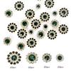 Størrelse Dobbelt Lag Blomst Blandet 100 stk Fargerik Solsikke Skive Bor Spenne Krystall Håndsøm Bor DIY Smykketilbehør Rhinestone Sy på Perler