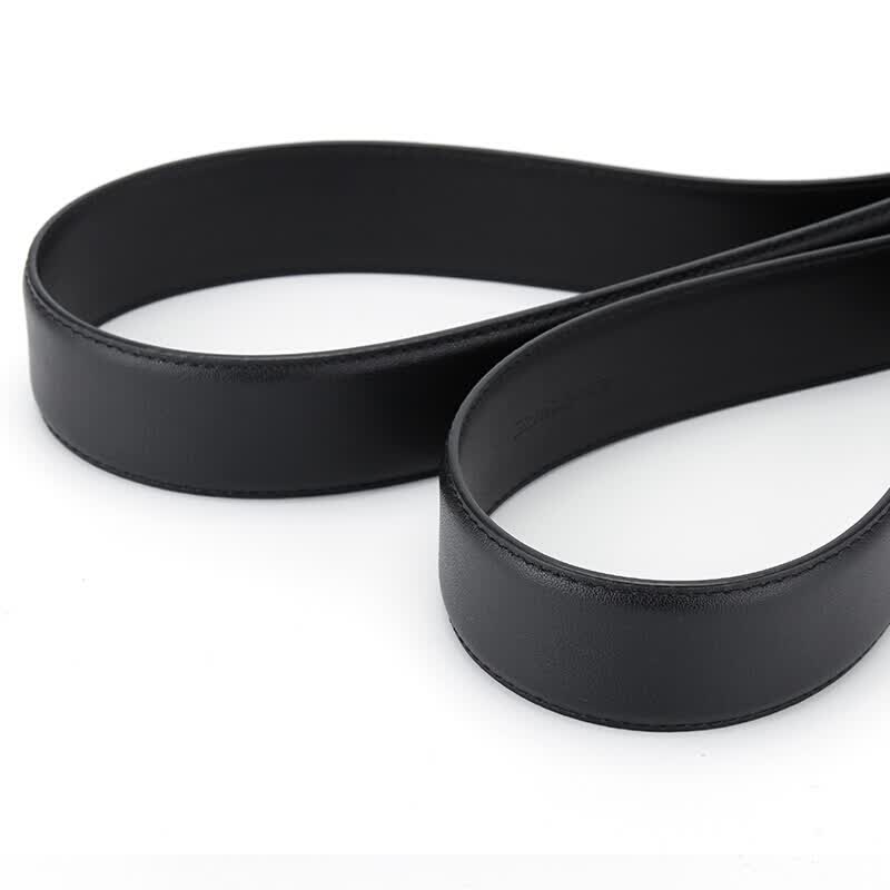 Samsonite Men's Leather Belt, High-End Cowhide Automatic Buckle Belt, TK2 Black