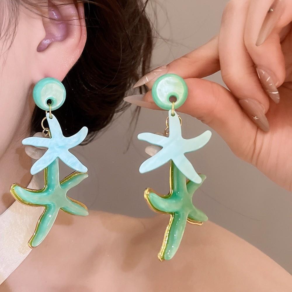 Shell Starfish Bohemian Dangle Earrings Temperament Ear Pendant  Vacation
