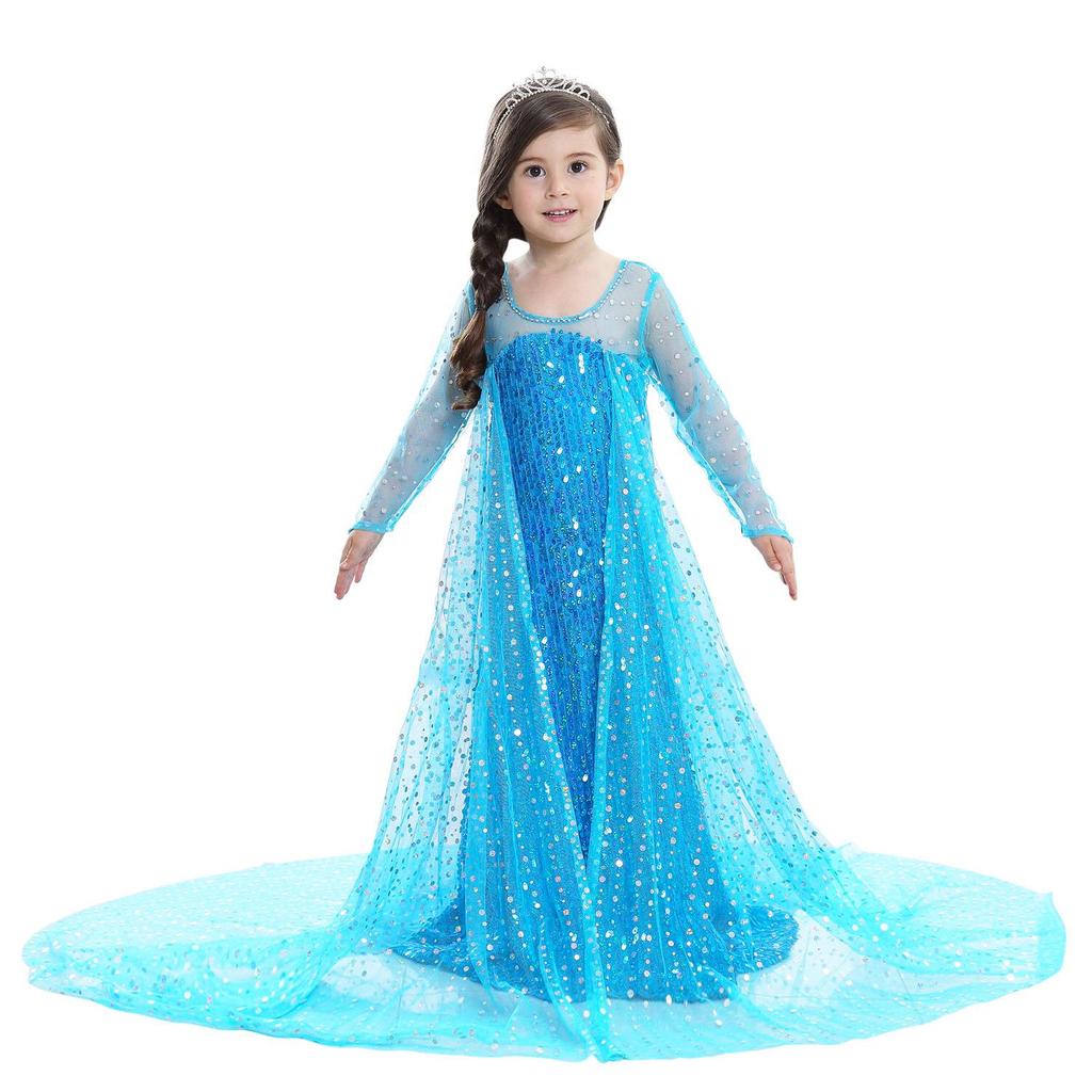 WISH Halloween Children's Elsa Frozen Princess Dress Skirt