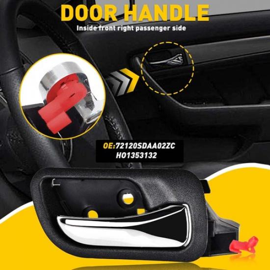 1x Front Passenger Interior Door Handle Side ide For 2003-2007 Honda Accord