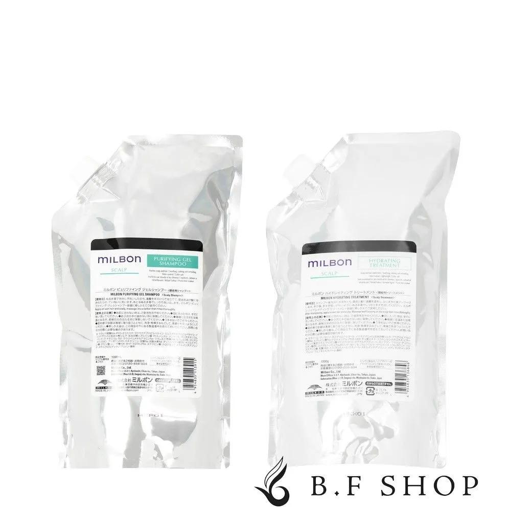 Milbon Global Scalp Purifying Gel Shampoo Refill 1000ml Scalp Hydrating Treatment 1000g Set
