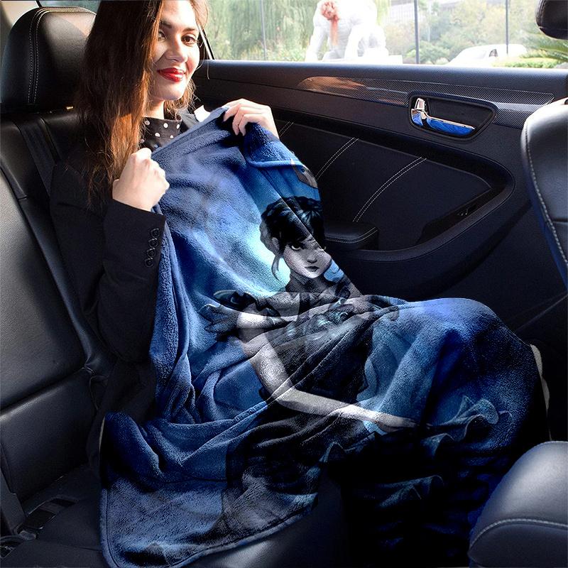 1pc Dance Wednesday Blanket, Soft Throw for Room Decor, Perfect Gift for Family and Friend, Living Room, Travel, Camping, Car Blankets, Beach, Office