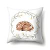 Polyester Pillowcase Automobile Decoration Home Printed Deer Pillowcase Waist Cushion Cover Car Cushion Head Cushion Cover