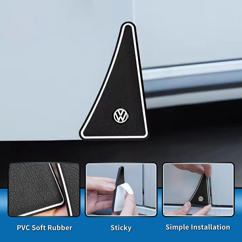 2Pcs/4Pcs Auto Car Door Corner Anti-collision Protector Sticker For VW Golf GTI Polo Passat Tiguan Jetta T-ROC Touareg Touran CC zr2