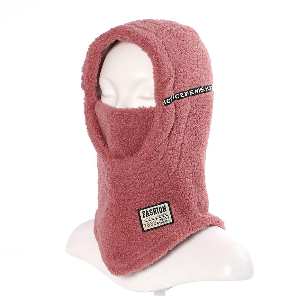 Winter cold weather gear: Poggle hood neck warmer mask fur hat