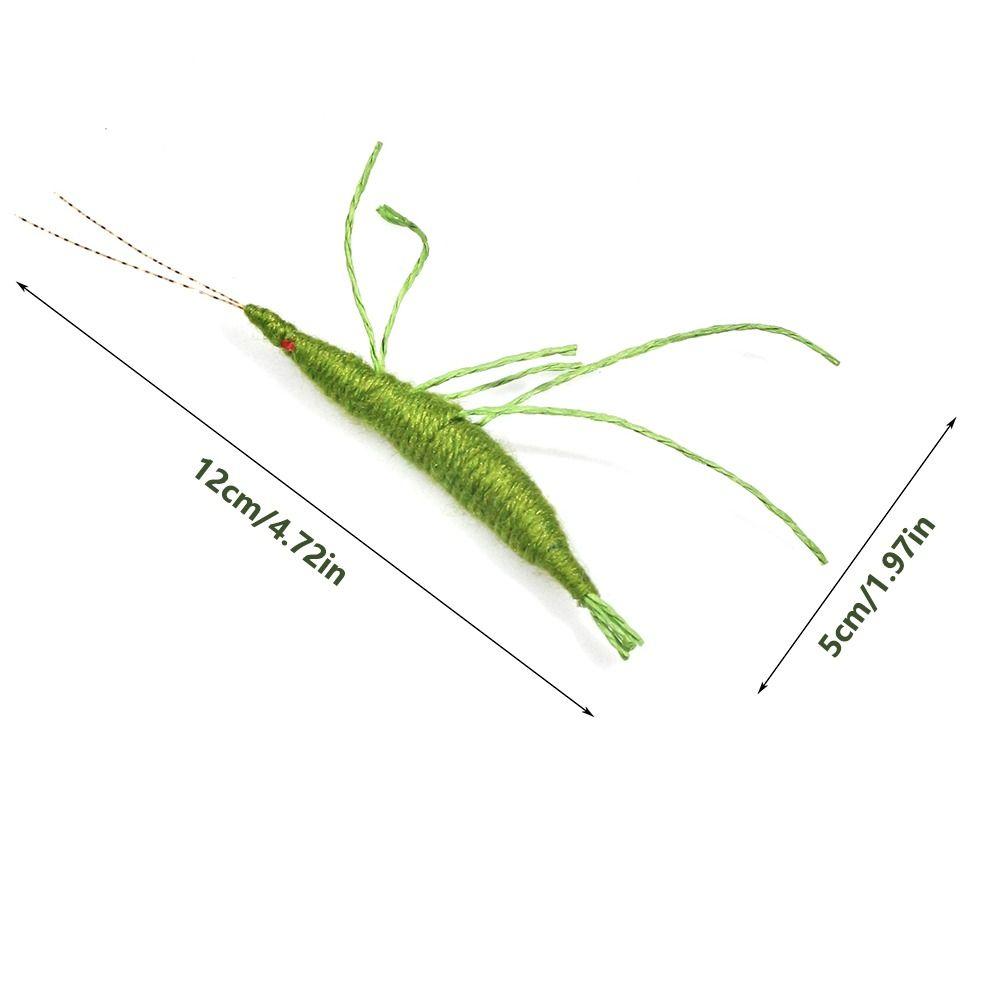New Wool Material Woolen Prawn Cat Interactive Play with Cats Realistic Cat Cute with Sound Simulated Insect Cat Pet