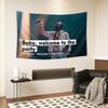 Pop Smoke Welcome to the Party Tapestry, Hip-Hop Rapper Wall Hanging, Streetwear Aesthetic Decor for Bedroom Dorm