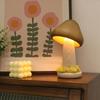 Warm Light Mushroom LED Night Light Beech Wood Decorative Atmosphere Light  Family Use