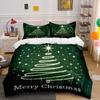 Green Christmas Tree Bedding Set Bedding Duvet Cover Set Duvet Cover Pillowcases  (1 * Duvet Cover 2 * Pillowcases, Without Duvet Insert)