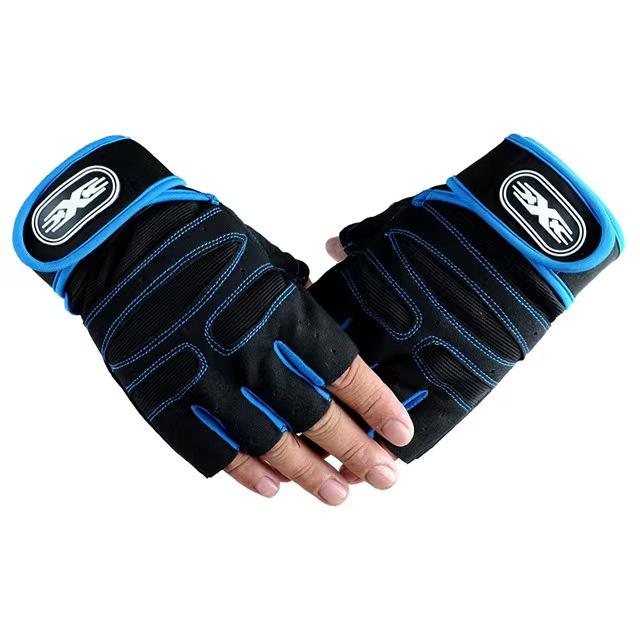 Unisex Non-slip Half Finger Fitness Gloves with Wrist Support for Outdoor Sports