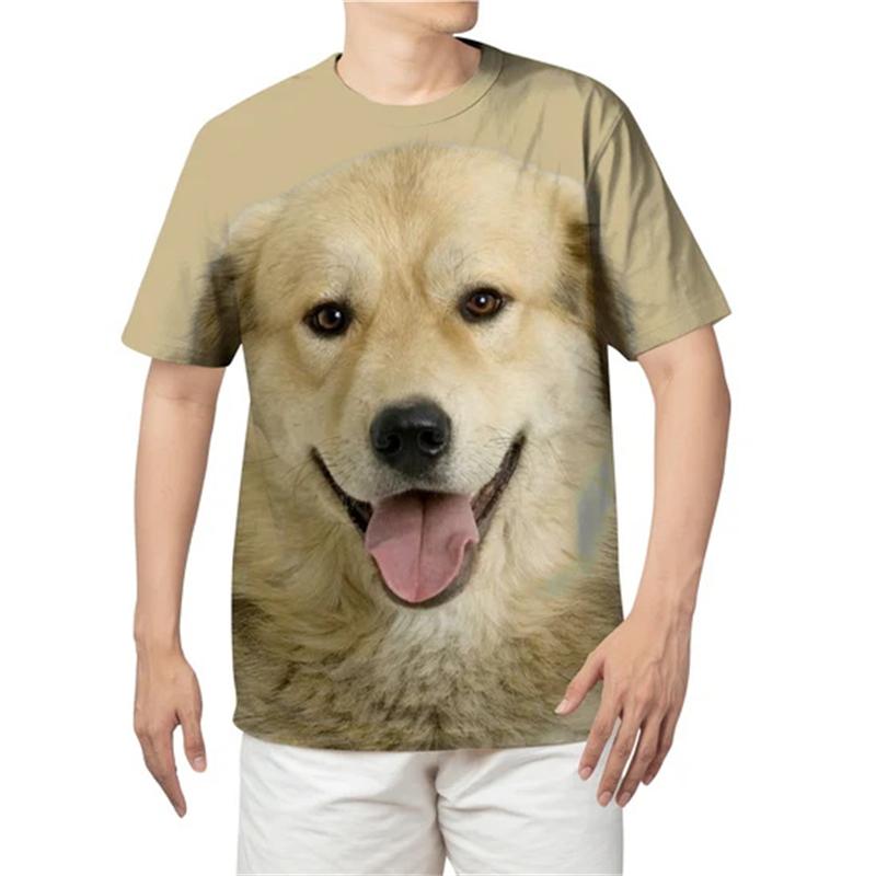 3D Printed Pet Bulldog Animal Graphic T Shirts For Men Stylish Fun American Bully Dog T-Shirt Casual Oversized Mens T Shirt Tops