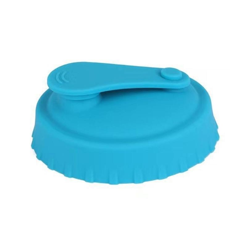 Set of 6 Silicone Beverage Can Lids Beer Can Caps Covers Portable Drink Sealers Assorted Color Lid Protectors Tool