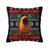 Marcus The Worm Merry Christmas Pillowcase Printed Polyester Cushion Cover Decor Throw Pillow Case Cover