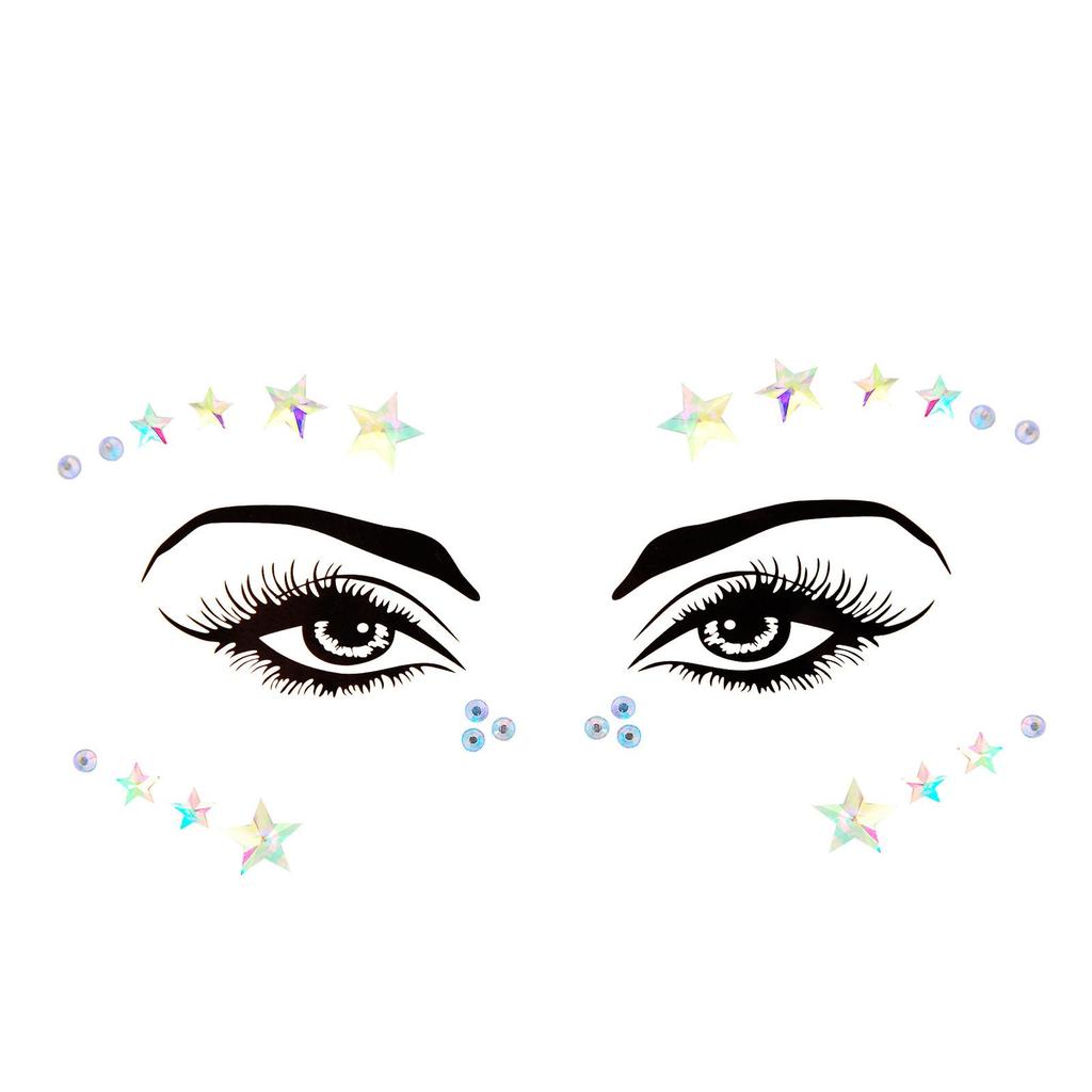 Crystal Tattoo Sticker Glitter Eyeliner Eyebrow Makeup Face Eyes Diamond Temporary Tattoo Rock Rhinestone 3D Eyeliner Stickers