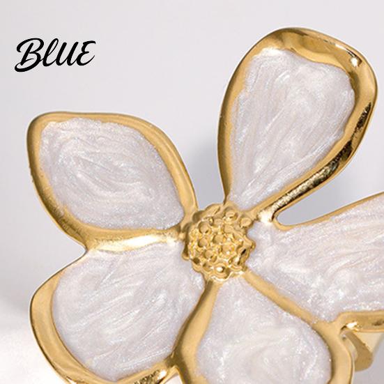Pastoral Style Ring Finger Five-Petal Flower Shape Open Adjustable Fit