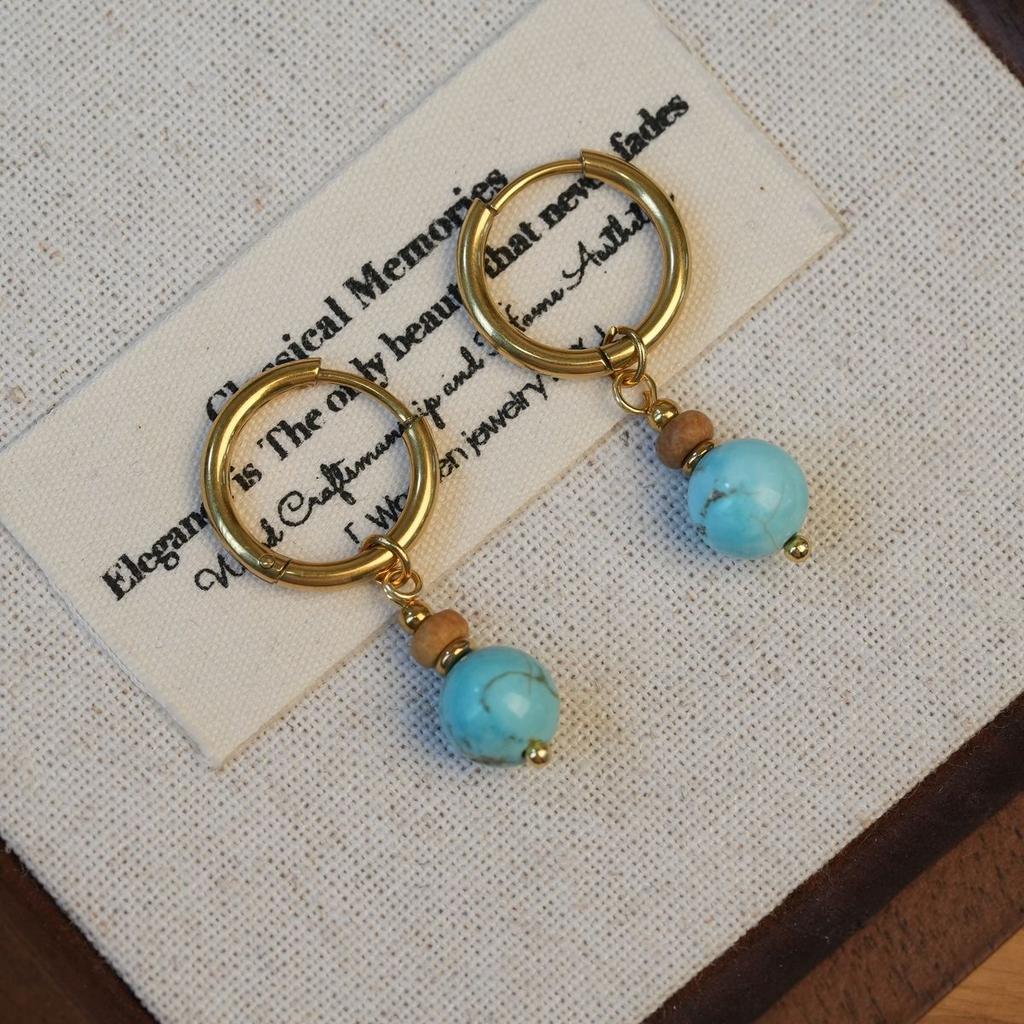 Titanstahl Naturstein Sonne Anhänger Halskette Retro Nische Schlüsselbeinkette Mode High Sense Vielseitiger Schmuck Frauen