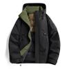 Men's Winter Thiened Cotton Stand Collar Jacket Thick and Loose Down Puffer Bread Sle Coat Warm Urban Casual Long  Zipper Coat