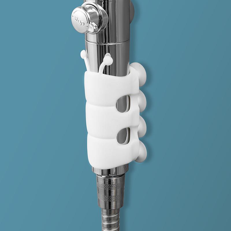 No-Drill Suction Cup Shower Head Holder with Movable Silicone Base