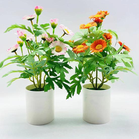 Künstliche Blumen-Bonsai, bruchsicherer UV-beständiger Kunststoff, bezaubernd, kein Beschneiden, Chrysanthemen, künstliche Blumen-Bonsai für den Balkon