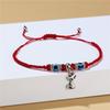 7 Knots Black Red String Rope Bracelets for Women Men Lucky Wish Handmade Hand Eyes Bracelets Bangles