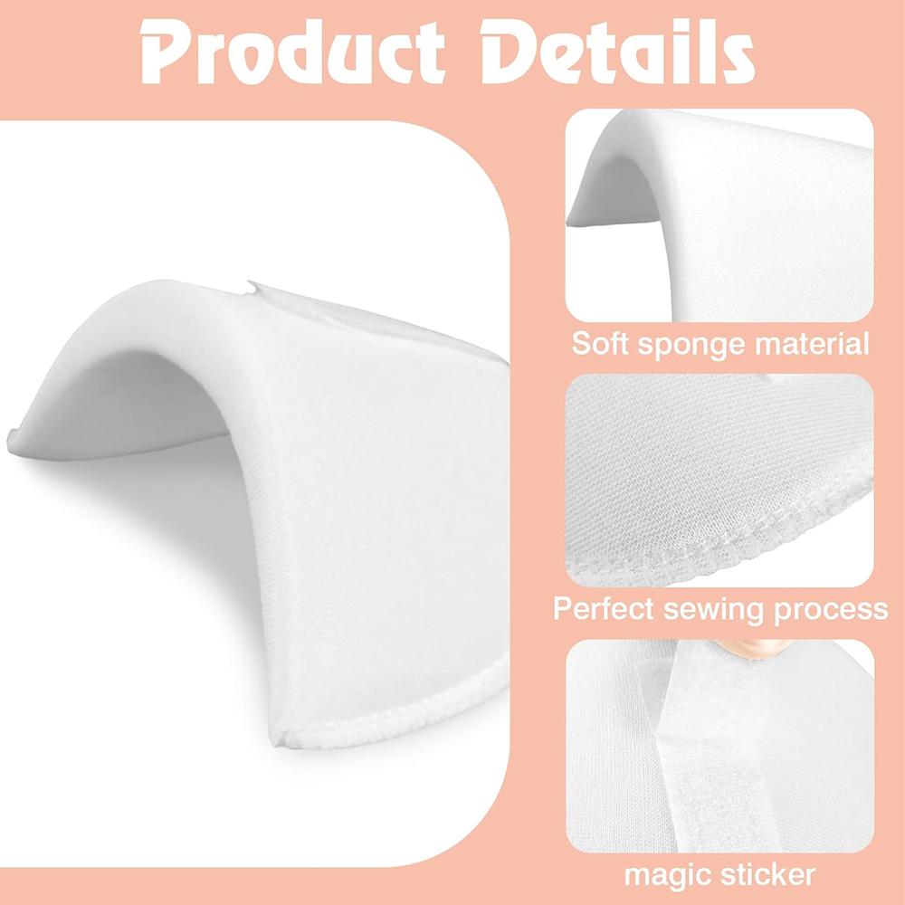 4 Pair Shoulder Pads No-Sewing Required Sponge Pad For Blazer Clothes DIY Sewing