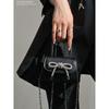 Mini Borsa Quadrata Piccola Fiocco Design di Nicchia Senso di Alta Qualità Ragazza Catene Rossetto Cuffie Borsa a Tracolla Moda Popolare