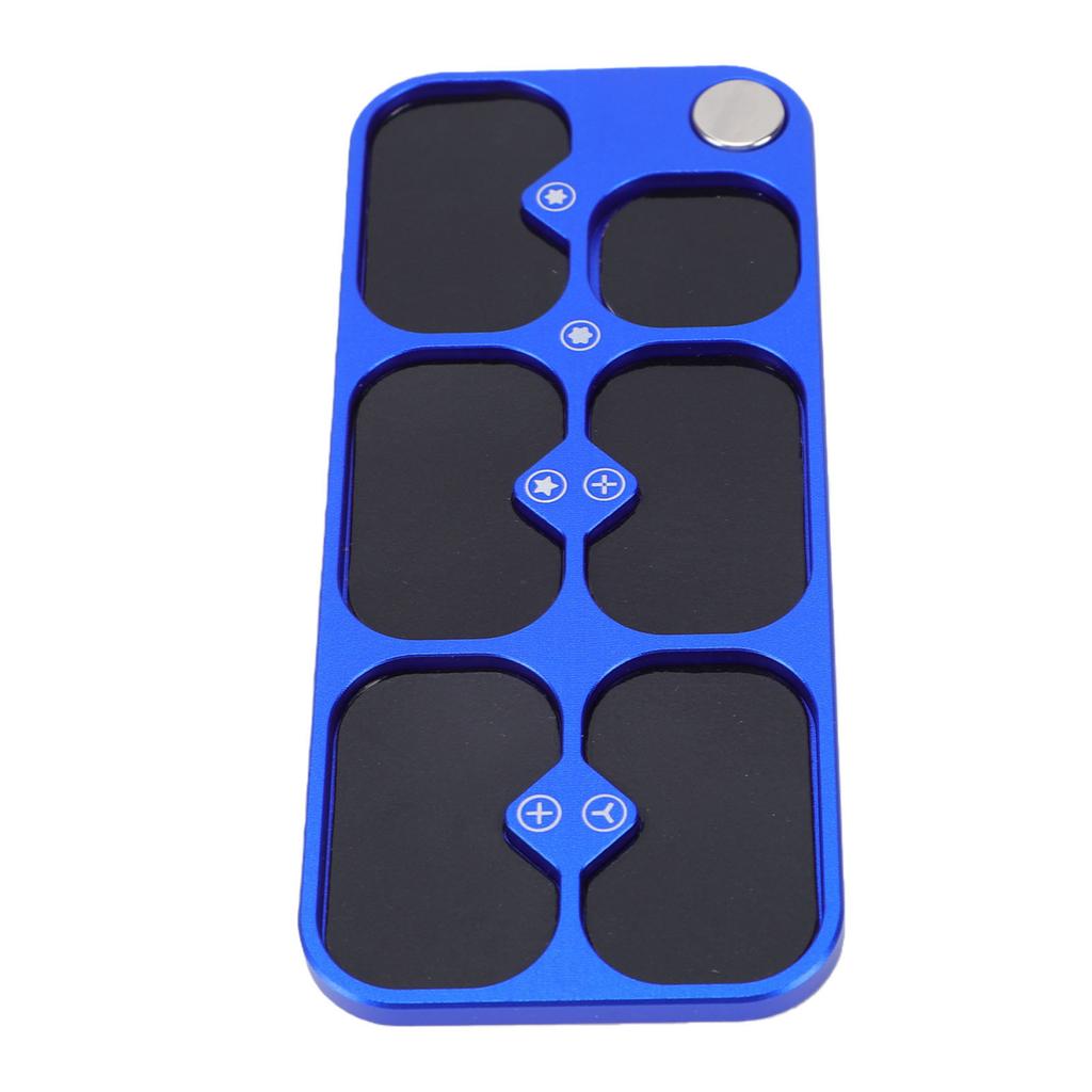 Magnetic Screw Organizer 6 Compartments Electronic Repair Screw and Parts Storage Pad for Phone Computer Glasses Screws