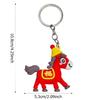 1PC Convenient Festive Decorative Practicality Red Gift Cartoon Handbags Horse Keychain Souvenirs Cute Backpacks