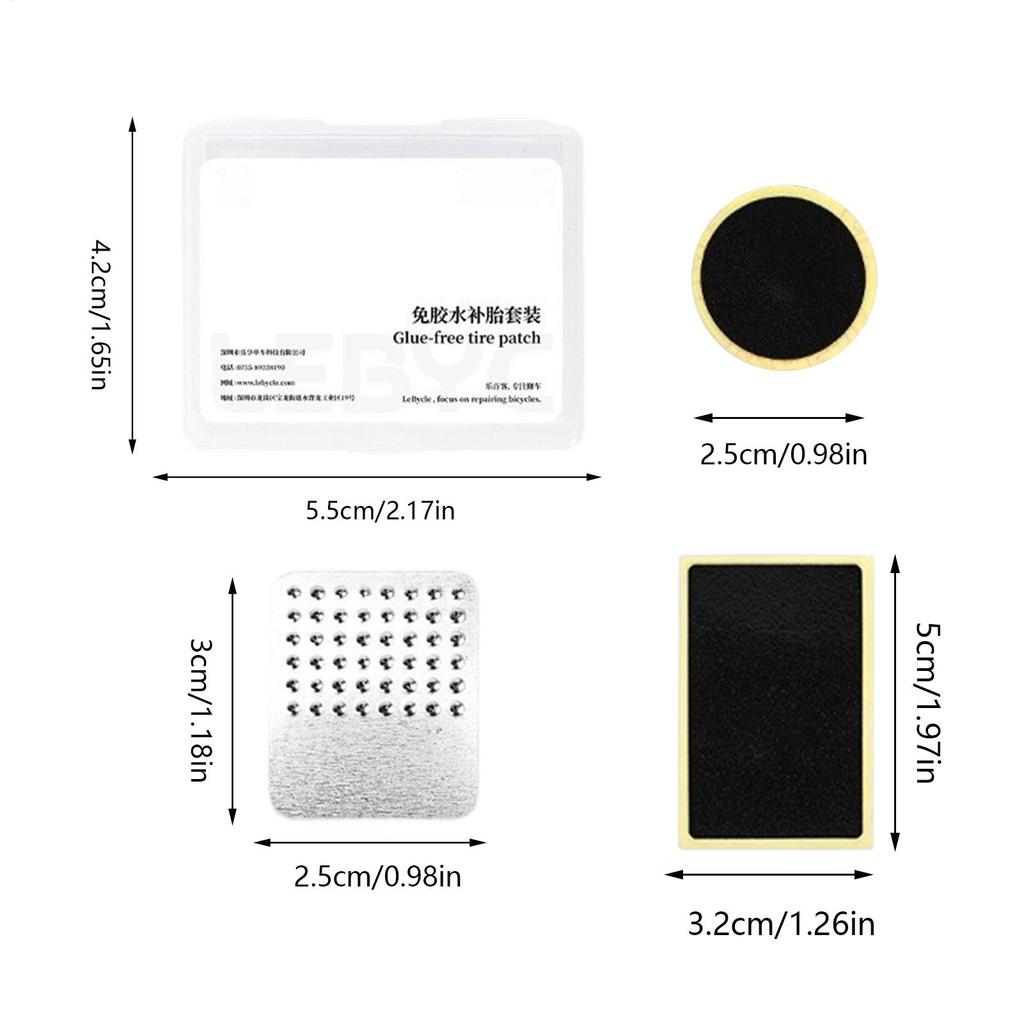 Bike Tire Repair Kit Inner Tube Patch Kit Portable Adhesive Anti-leak Puncture Sealant For Commuting ATV Trail Riding Motorcycle