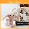 Cute Fluffy Bunny Plush Toy With Short Plush Fur For Girls Bags And Accessories