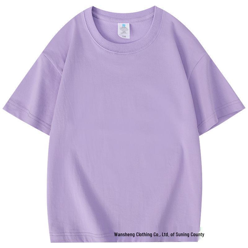 Custom Kids' Short Sleeve Cotton T-shirt for Kindergarten Uniform with Round Neck - Parent-Child Matching Tee